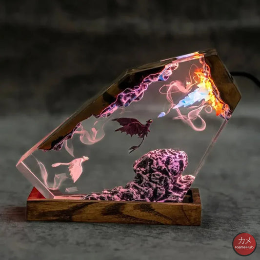 Dragon Trainer - Sdentato e Light Fury Lampada Notturna Artistica con Luce LED - Gadget