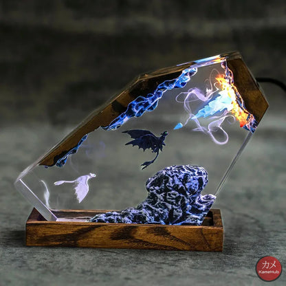 Dragon Trainer - Sdentato e Light Fury Lampada Notturna Artistica con Luce LED - Dragon Trainer Led Multicolore / S