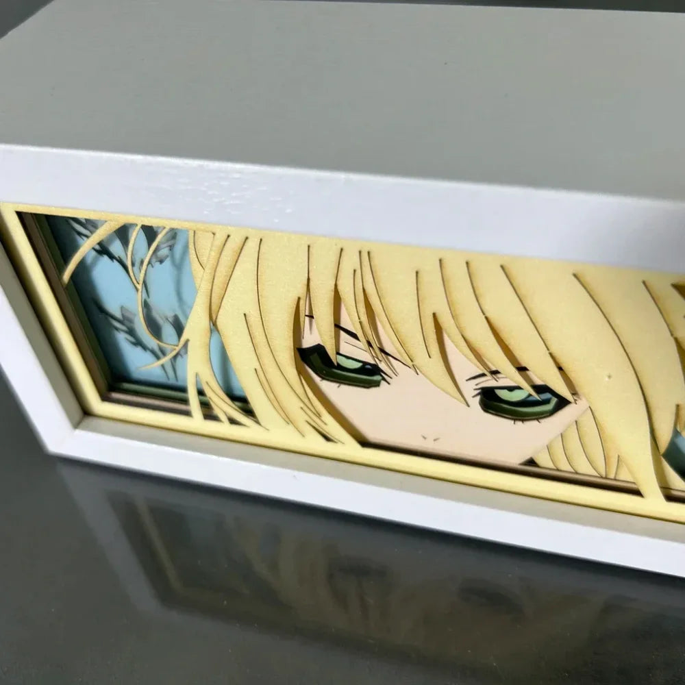 Fate Stay Night - Saber Light Box 3D con Luce Led Gadget