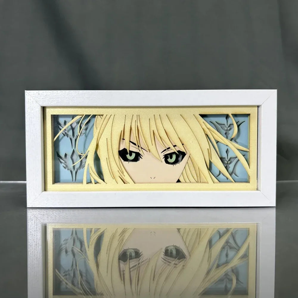 Fate Stay Night - Saber Light Box 3D con Luce Led Gadget