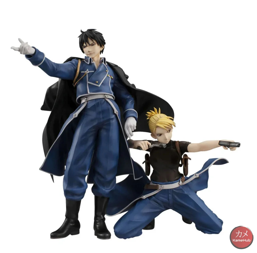 Fullmetal Alchemist Brotherhood - Roy Mustang E Riza Hawkeye Action Figure Megahouse Precious G.e.m