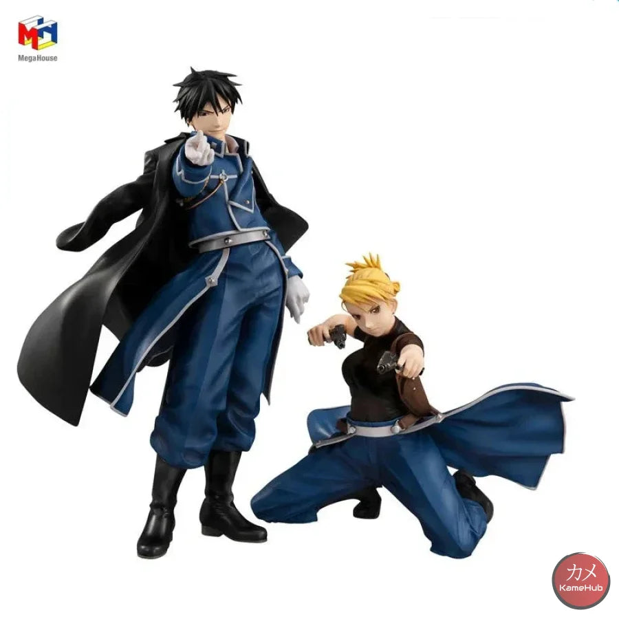 Fullmetal Alchemist Brotherhood - Roy Mustang E Riza Hawkeye Action Figure Megahouse Precious G.e.m