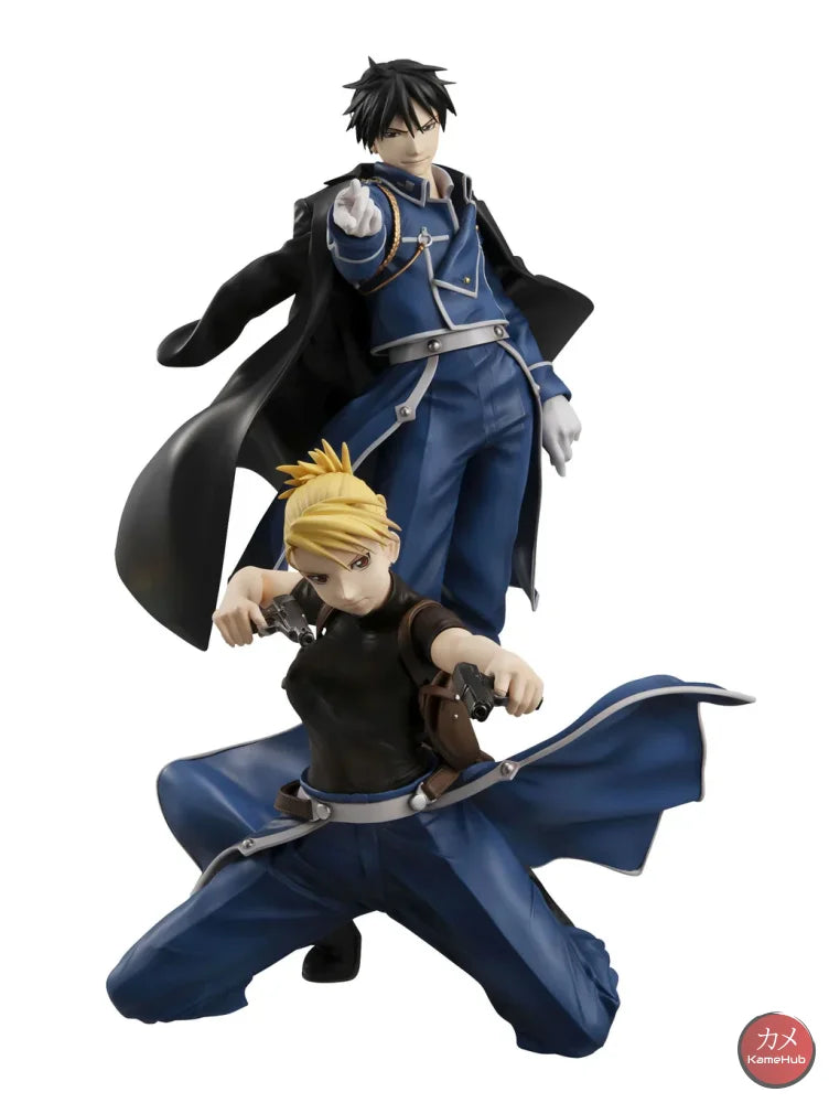 Fullmetal Alchemist Brotherhood - Roy Mustang E Riza Hawkeye Action Figure Megahouse Precious G.e.m