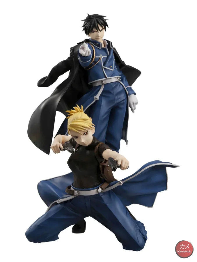 Fullmetal Alchemist Brotherhood - Roy Mustang E Riza Hawkeye Action Figure Megahouse Precious G.e.m