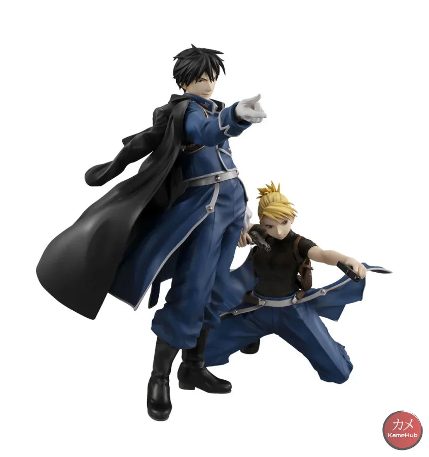 Fullmetal Alchemist Brotherhood - Roy Mustang E Riza Hawkeye Action Figure Megahouse Precious G.e.m