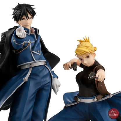 Fullmetal Alchemist Brotherhood - Roy Mustang E Riza Hawkeye Action Figure Megahouse Precious G.e.m