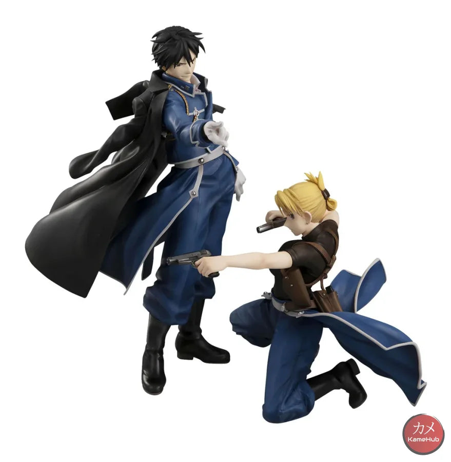 Fullmetal Alchemist Brotherhood - Roy Mustang E Riza Hawkeye Action Figure Megahouse Precious G.e.m