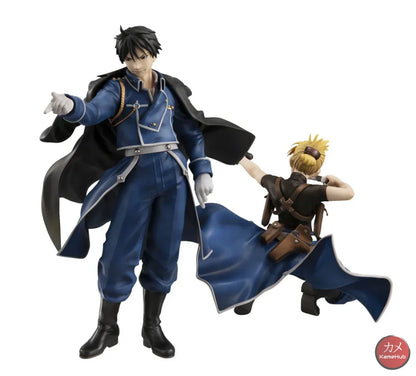 Fullmetal Alchemist Brotherhood - Roy Mustang E Riza Hawkeye Action Figure Megahouse Precious G.e.m