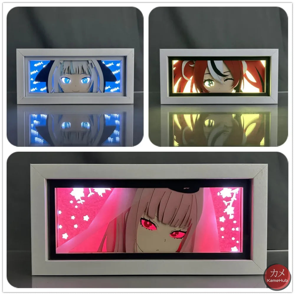 Hololive Production - Light Box 3D con Luce Led Gadget