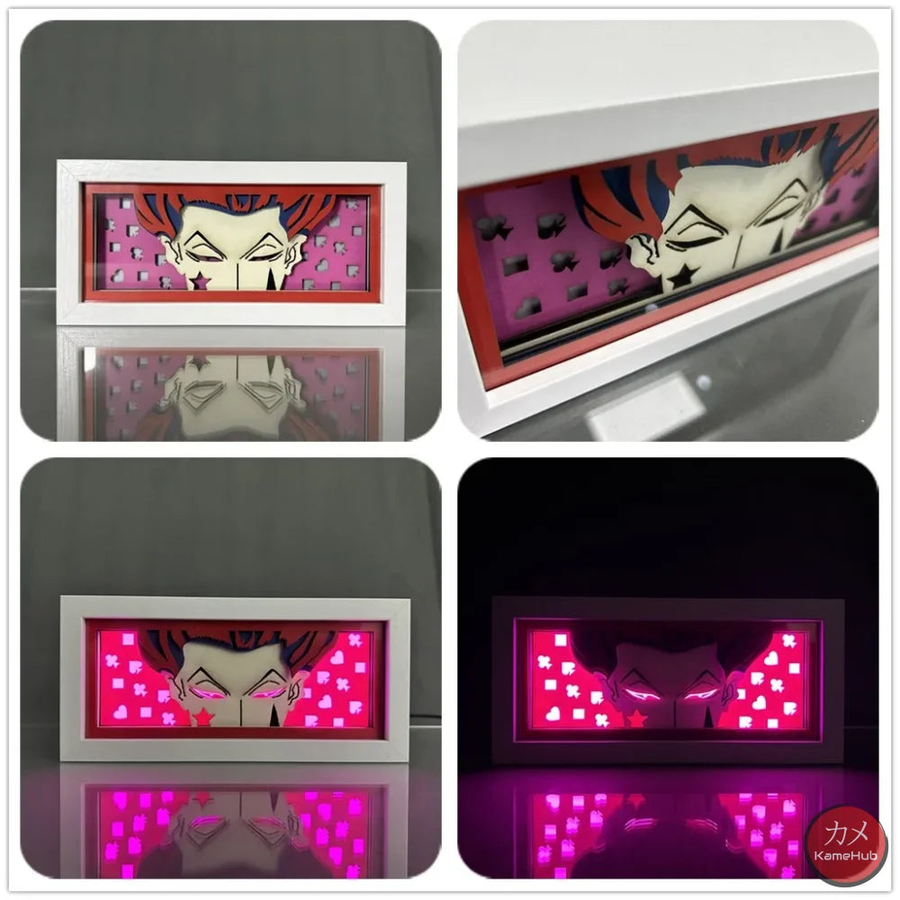 Hunter x Hunter - Light Box 3D con Luce Led Hisoka / 16 Colori con Telecomando Gadget