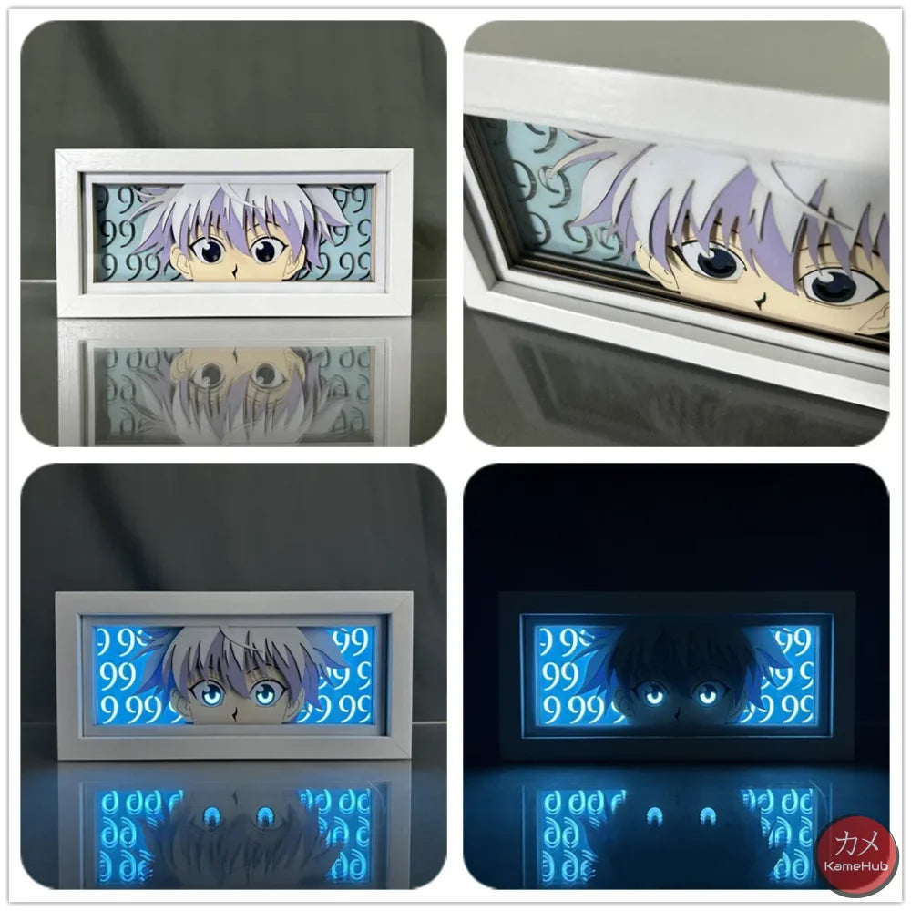 Hunter x Hunter - Light Box 3D con Luce Led Killua Zoldyck / 16 Colori con Telecomando Gadget
