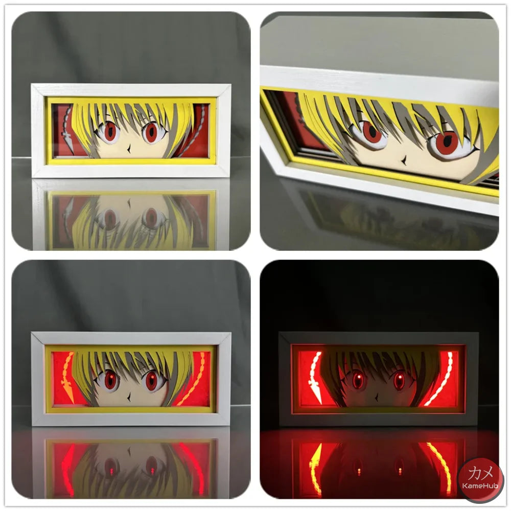 Hunter x Hunter - Light Box 3D con Luce Led Kurapika / 16 Colori con Telecomando Gadget