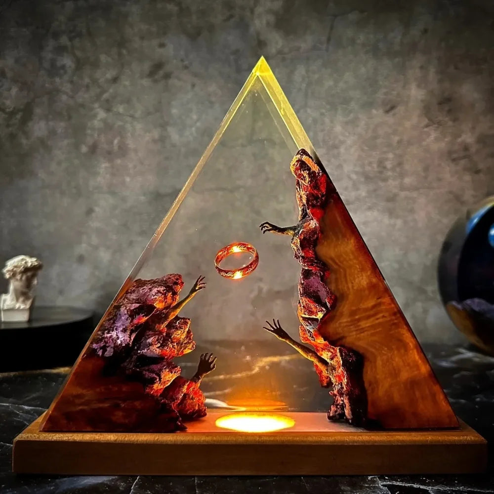 Il Signore degli Anelli - Lampada Notturna Artistica con Luce LED - Gadget