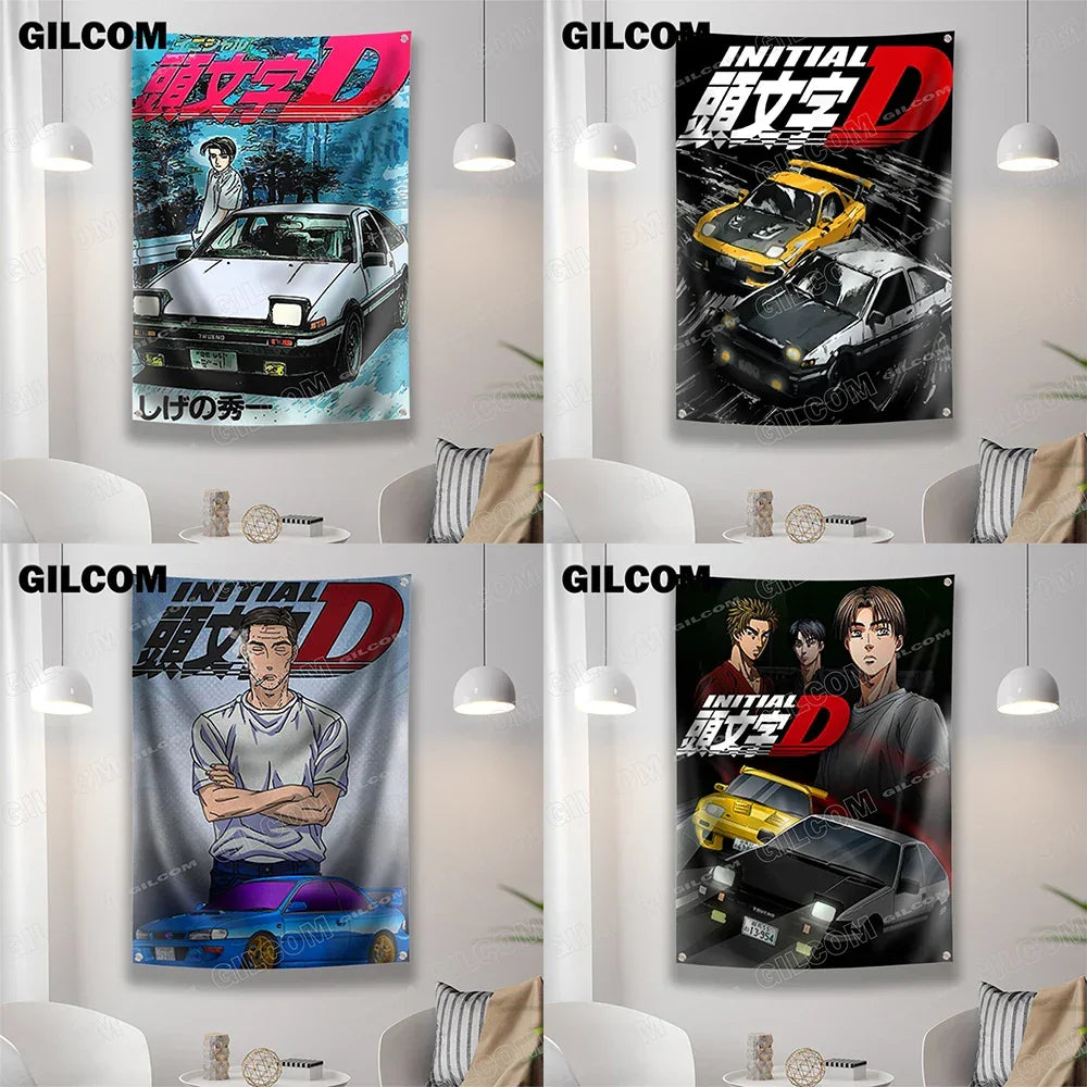 Initial D - Anime Poster Bandiera