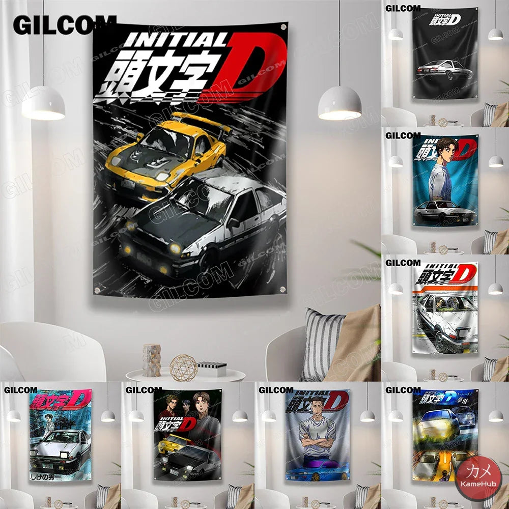 Initial D - Anime Poster Bandiera