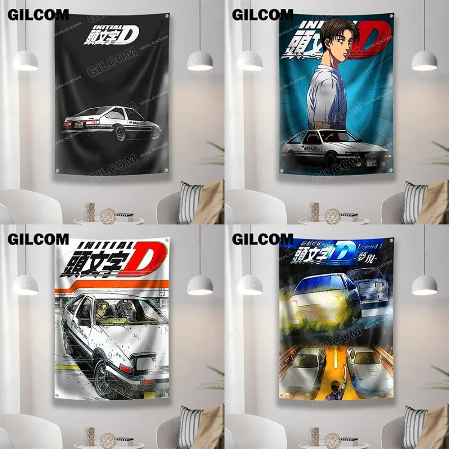 Initial D - Anime Poster Bandiera