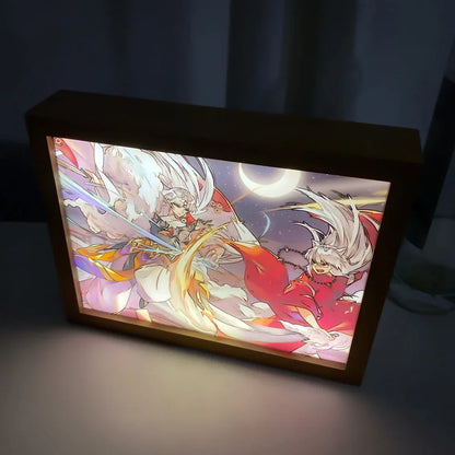 Inuyasha - Quadro Luminoso 3D Con Luce Led