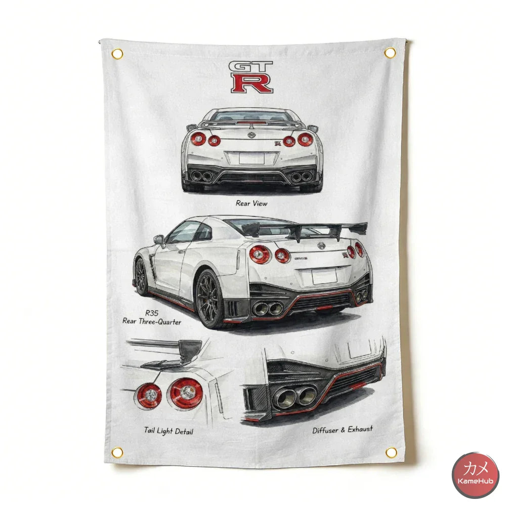 JDM - Nisssan GTR History Poster in Tela - R35 Carrozzeria / M 60x90cm - Poster