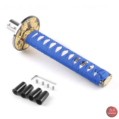 JDM - Pomello del Cambio Katana per Auto Universale - Blu e Bianco Sapporo 20cm - Katane & Spade