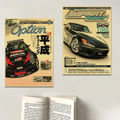 Jdm - Poster Di Auto Giapponesi Aesthetic In A3 Hd