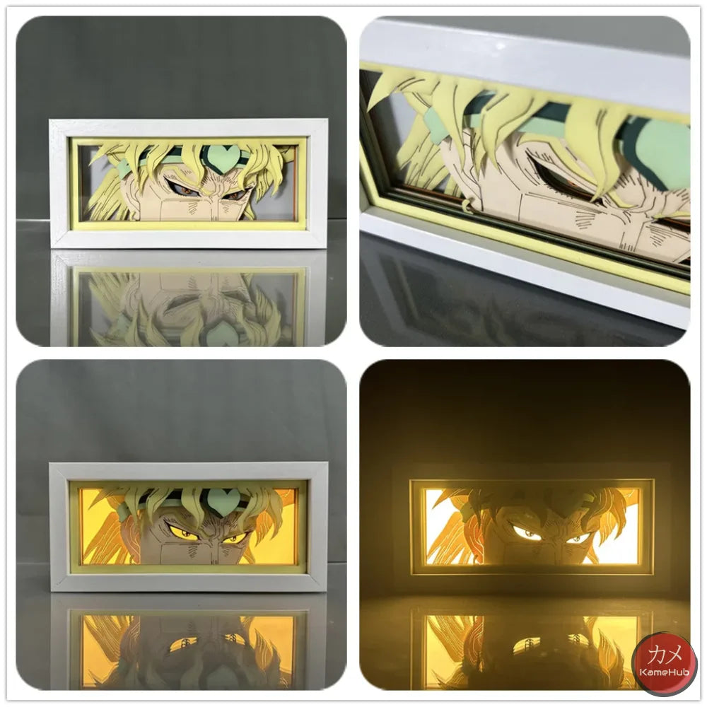 Jojo’s Bizarre Adventure - Light Box 3D con Luce Led Dio Brando / 16 Colori con Telecomando Gadget