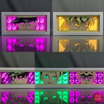 Jojo’s Bizarre Adventure - Light Box 3D con Luce Led Gadget
