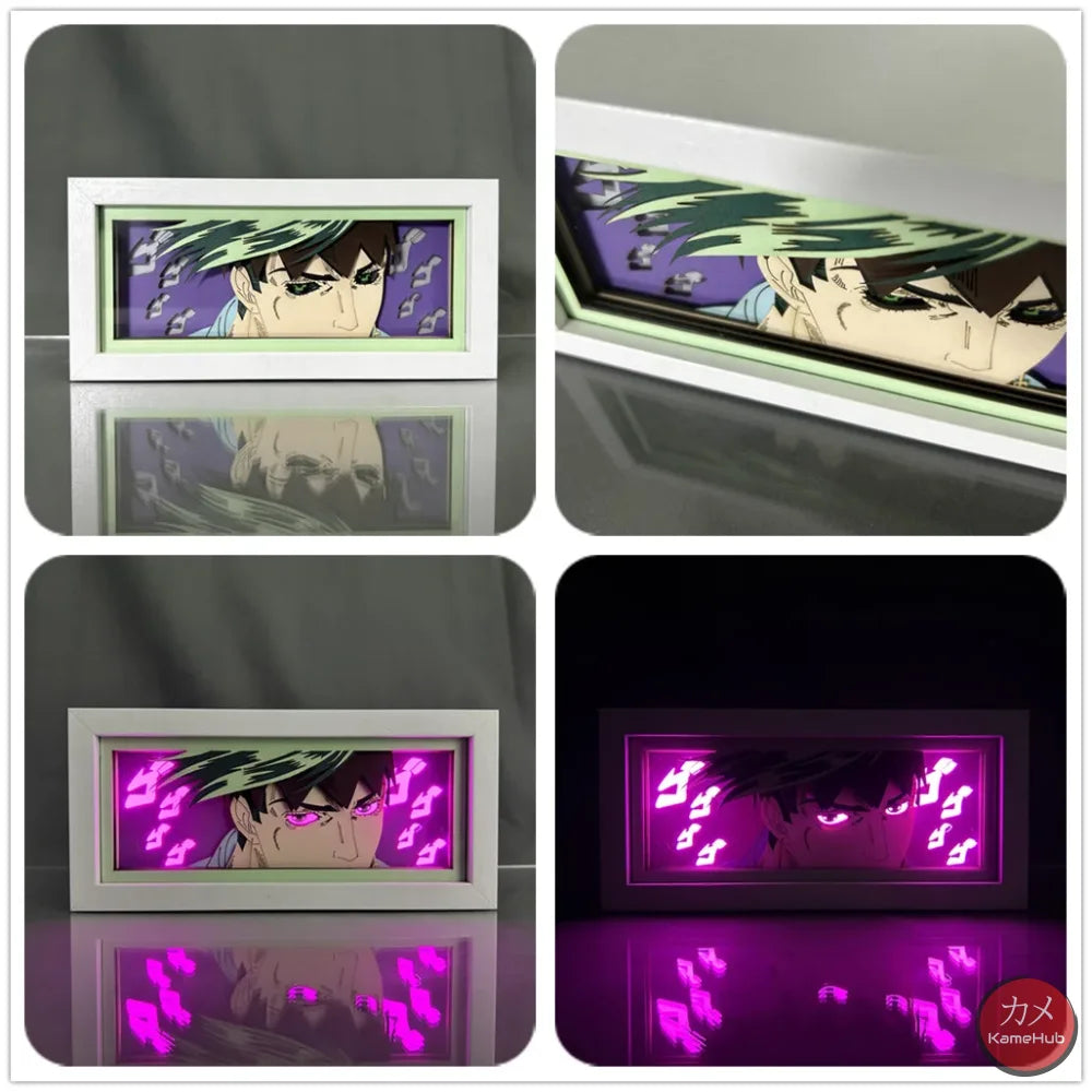 Jojo’s Bizarre Adventure - Light Box 3D con Luce Led Rohan Kishibe / 16 Colori con Telecomando Gadget