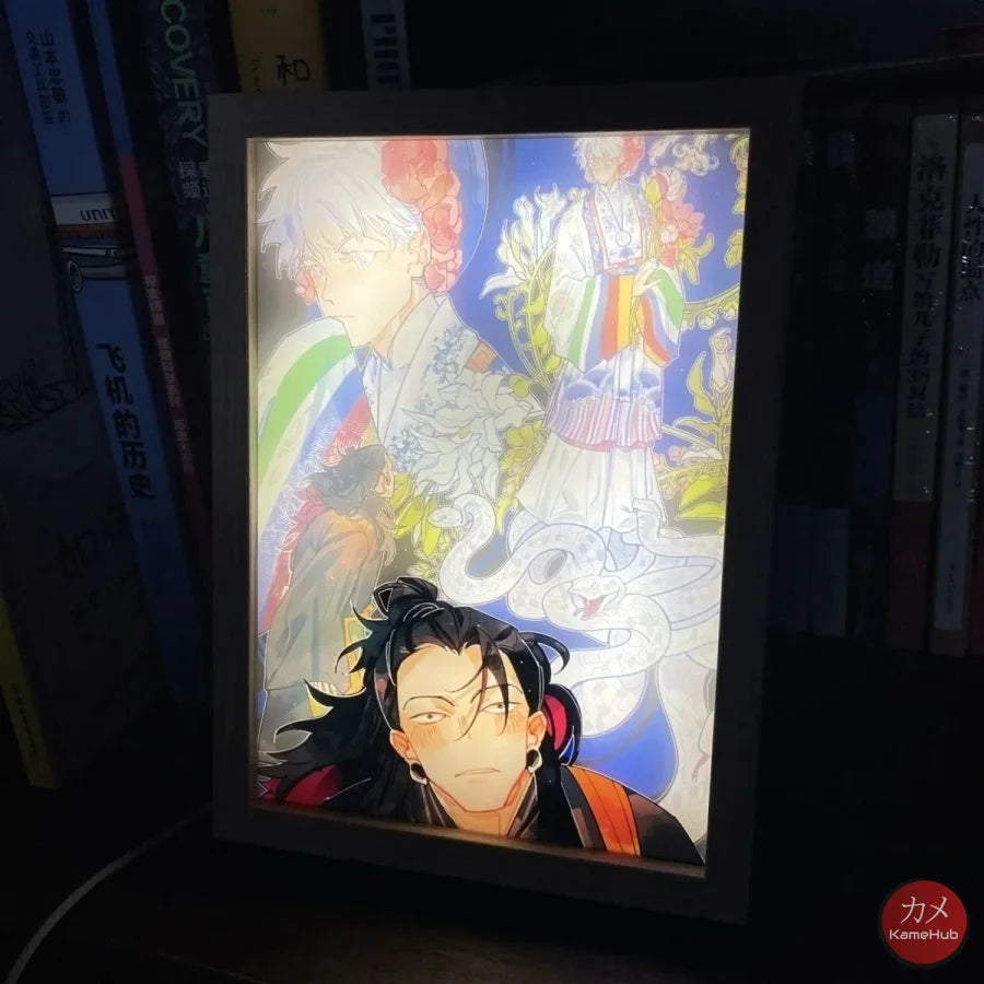 Jujutsu Kaisen 0 - Quadro Luminoso 3D Con Luce Led Gojo E Geto Yaoi / M: 23X17Cm Gadget