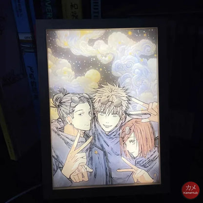 Jujutsu Kaisen 0 - Quadro Luminoso 3D Con Luce Led Shoko Gojo E Geto / M: 23X17Cm Gadget