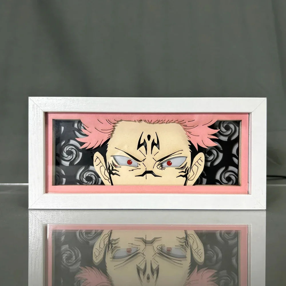 Jujutsu Kaisen - Gojo e Sukuna Light Box 3D con Luce Led Gadget
