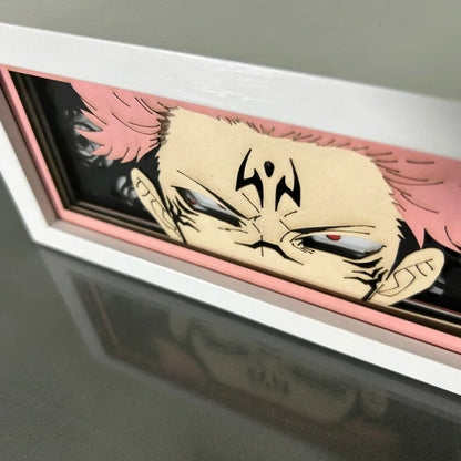 Jujutsu Kaisen - Gojo e Sukuna Light Box 3D con Luce Led Gadget