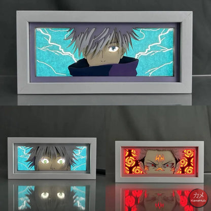 Jujutsu Kaisen - Gojo e Sukuna Light Box 3D con Luce Led Gadget