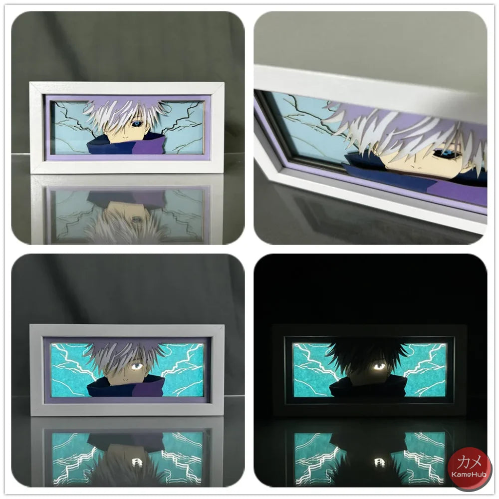 Jujutsu Kaisen - Gojo e Sukuna Light Box 3D con Luce Led Satoru Gojo / 16 Colori con Telecomando Gadget