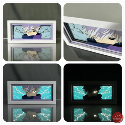 Jujutsu Kaisen - Gojo e Sukuna Light Box 3D con Luce Led Satoru Gojo / 16 Colori con Telecomando Gadget