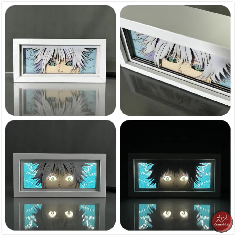 Jujutsu Kaisen - Gojo e Sukuna Light Box 3D con Luce Led Satoru Gojo 2 / 16 Colori con Telecomando Gadget
