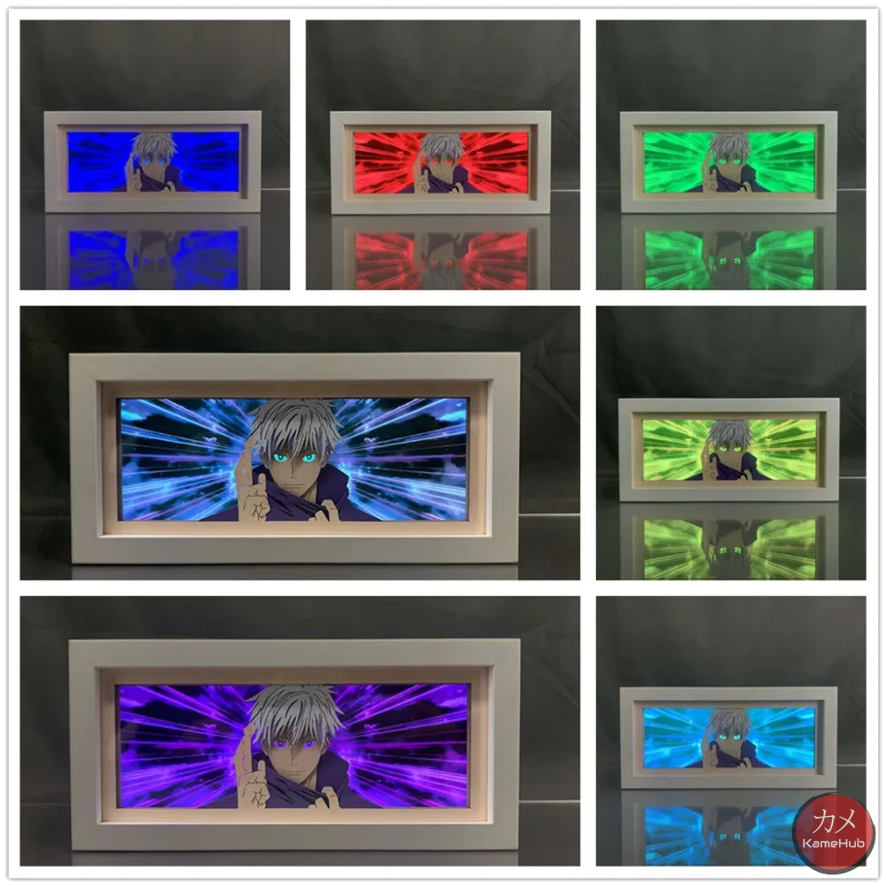 Jujutsu Kaisen - Satoru Gojo Light Box 3D con Luce Led 16 Colori con Telecomando Gadget