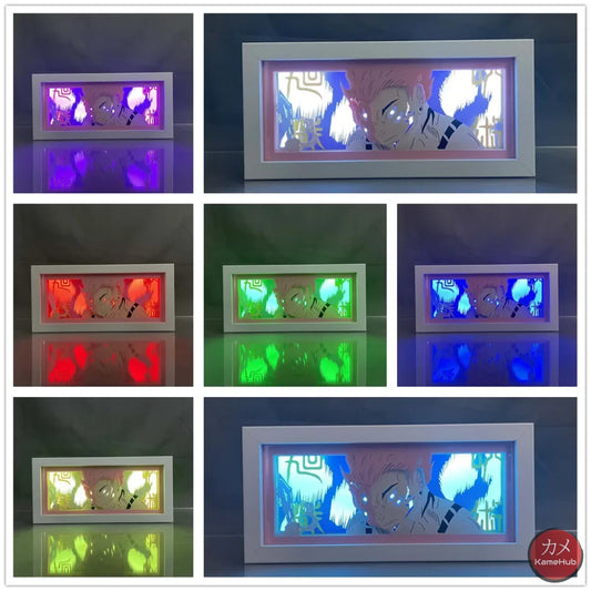 Jujutsu Kaisen - Sukuna Light Box 3D con Luce Led 16 Colori con Telecomando Gadget