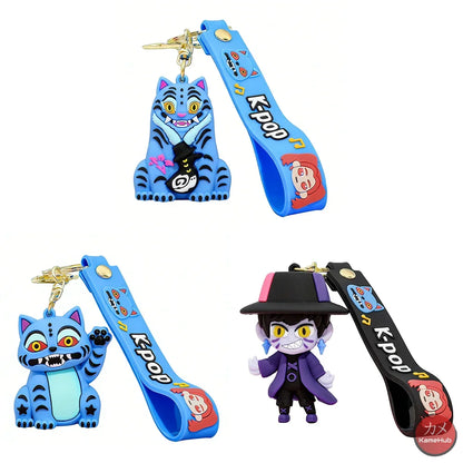 KPop Demon Hunters - Portachiavi in Silicone - Derpy 1 e 2 + Jinu - Accessori