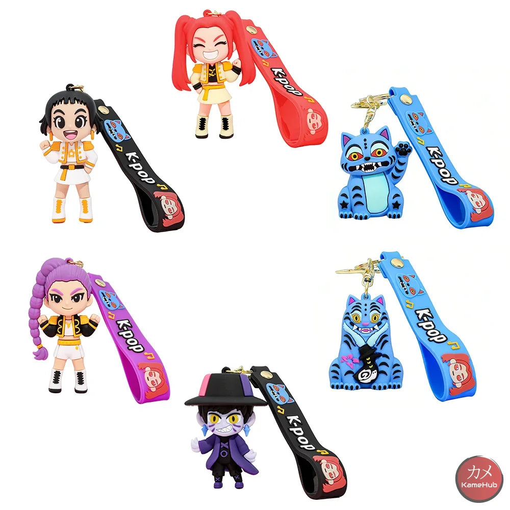 KPop Demon Hunters - Portachiavi in Silicone - Set Completo 6 PCS - Accessori