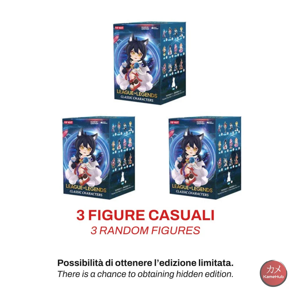 League Of Legends Lol - Action Figure Originali Pop Mart 3 Pz Casuali