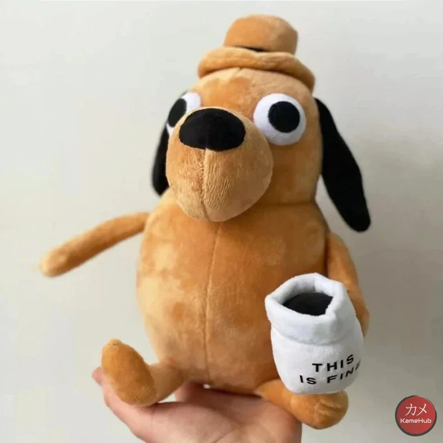 Memes - Cane Con Tazza This Is Fine Morbido Peluche Peluches