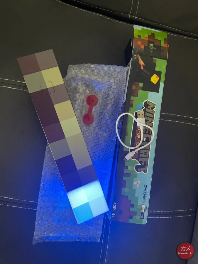 Minecraft - Torcia / Lampada Da Notte Con Luce Led A 4 Colori Gadget