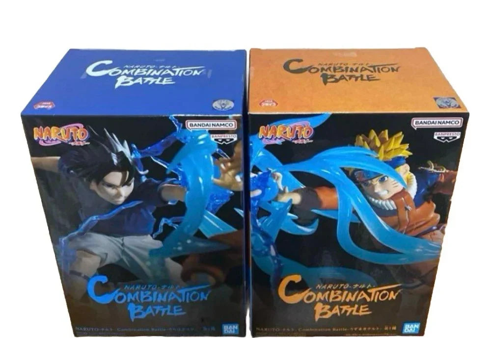 Naruto Prima Serie - Uzumaki Naruto e Uchiha Sasuke Action Figure Bandai Banpresto Combination Battle - Action Figure