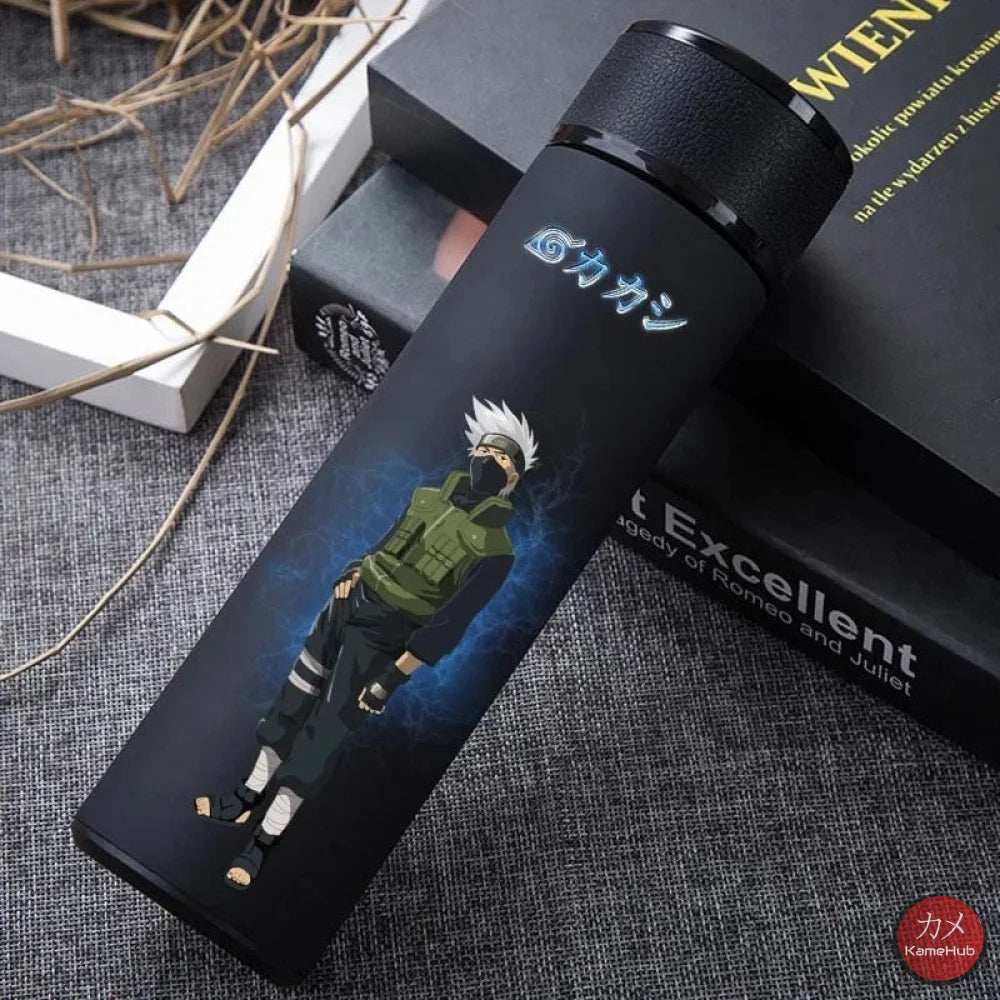 Naruto Shippuden - Borraccia Termica 450 Ml Con Display Digitale Intelligente Nero Hatake Kakashi /