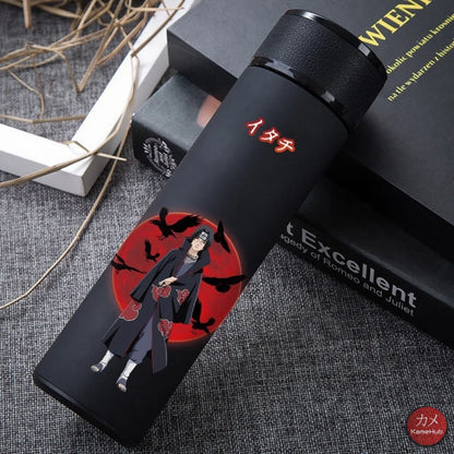 Naruto Shippuden - Borraccia Termica 450 Ml Con Display Digitale Intelligente Nero Itachi Uchiha /