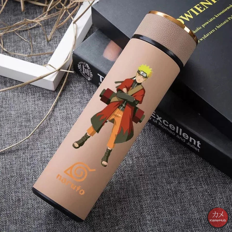 Naruto Shippuden - Borraccia Termica 450 Ml Con Display Digitale Intelligente Rosa Siderale Uzumaki