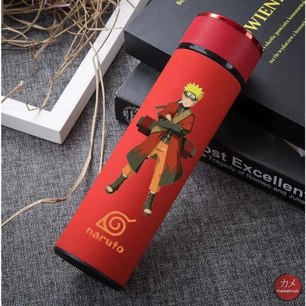 Naruto Shippuden - Borraccia Termica 450 Ml Con Display Digitale Intelligente Rosso Uzumaki / 500