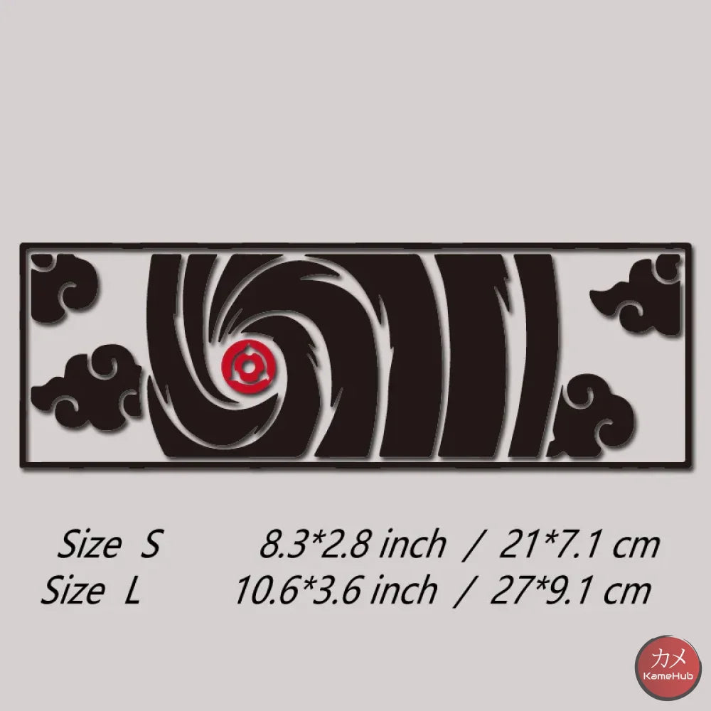 Naruto Shippuden - Obito Uchiha Sticker per Auto JDM - Nero / S 21x7.1 cm - accessori