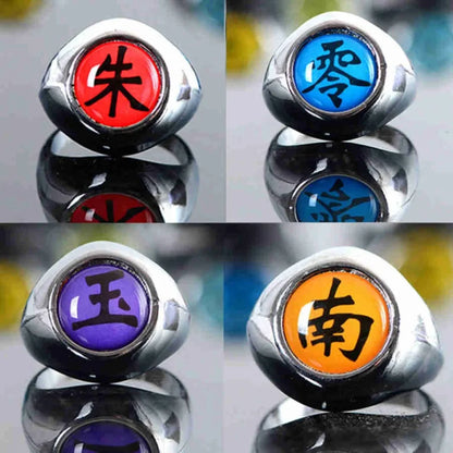 Naruto Shippuden - Set Anelli Regolabili Akatsuki / Sharingan 10 Pezzi Accessori