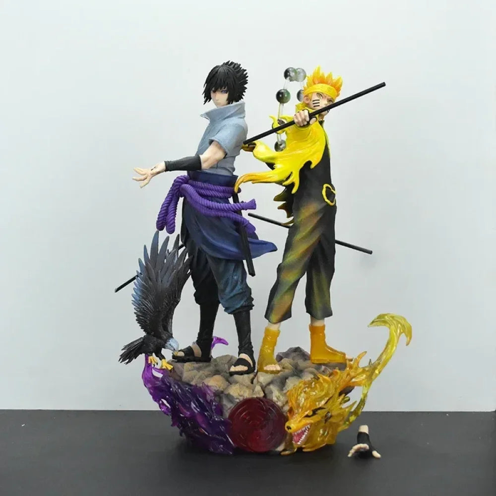 Naruto Shippuden - Uzumaki Naruto e Uchiha Sasuke Action Figure - Action Figure
